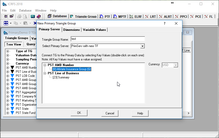 Assign names to TG Variables